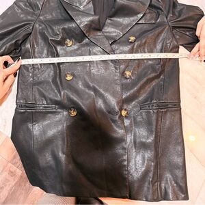 Black Double-Breasted Women's Jacket